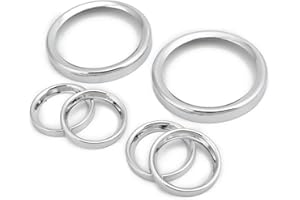 XiBany 6 Pieces Speedometer Trim Ring Instrument Cover Burst Gauge Bezel Kits Compatible with Harley Touring Tour Electra Street Glide 96-13(Chrome)