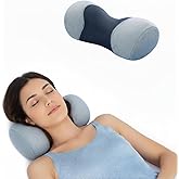 PilloWillo Cervical Neck Roll Traction Pillow | Neck Shoulder Muscle Relaxer | Cervical Spine Alignment & Tension Relief | No More Neck Pain | Breathable Pillowcase, Memory Foam, Odorless, Small