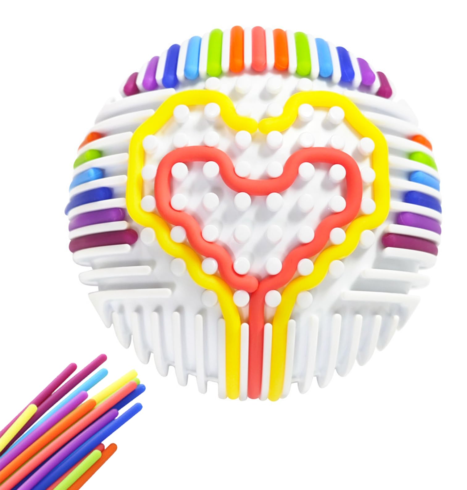 Yuelulala Sensory Activity Ball with 16 Strings,Sensory Activity Board 3D DIY Upgrade,Fidget Toy for Calming, Stress, Anxiety Travel-Friendly (A111-1)