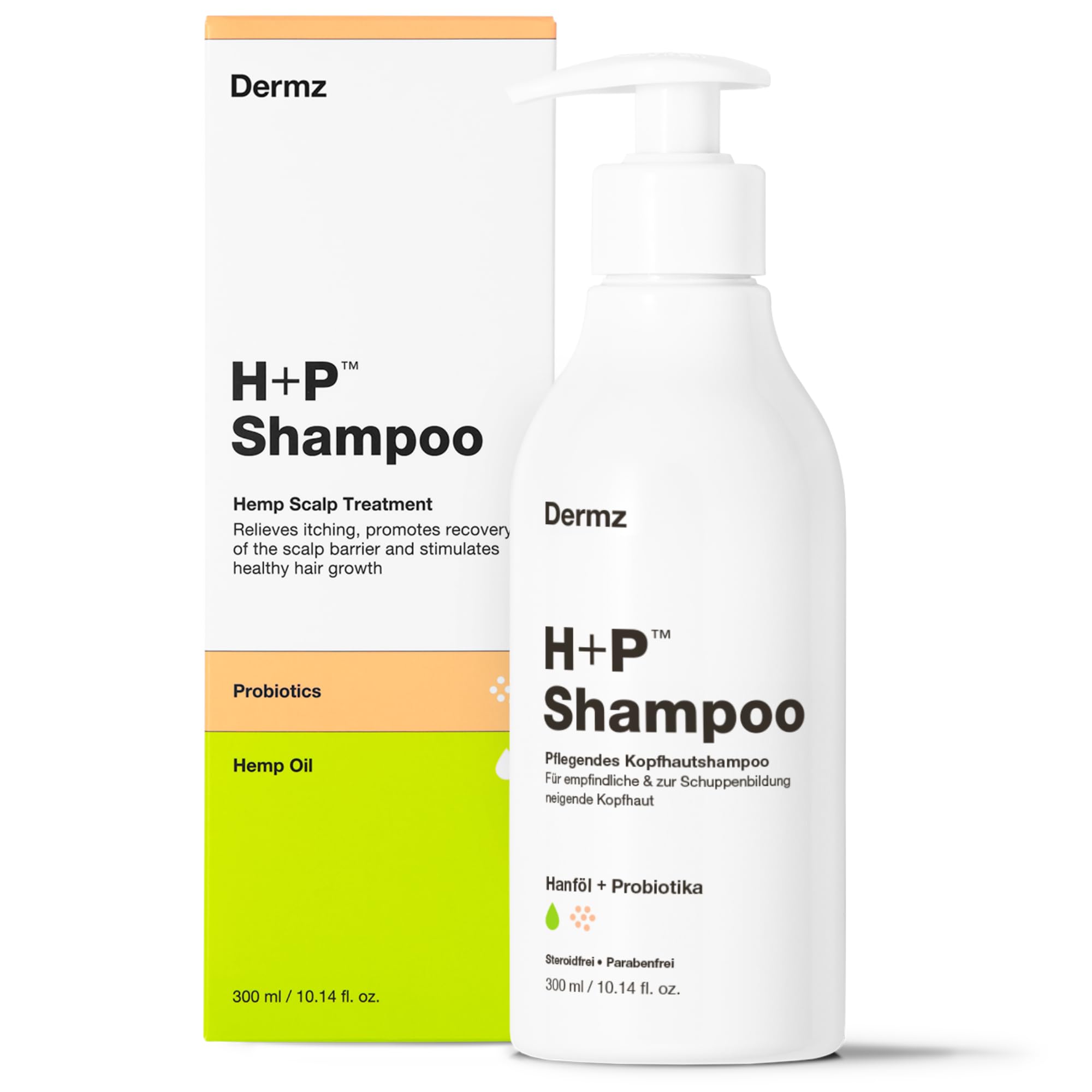 Dermz H+P Psoriasis Scalp Treatment Shampoo: Dandruff Scalp Treatment. Helps with Eczema, Itchy Dry Scalp Shampoo & Seborrheic Dermatitis. 300ml