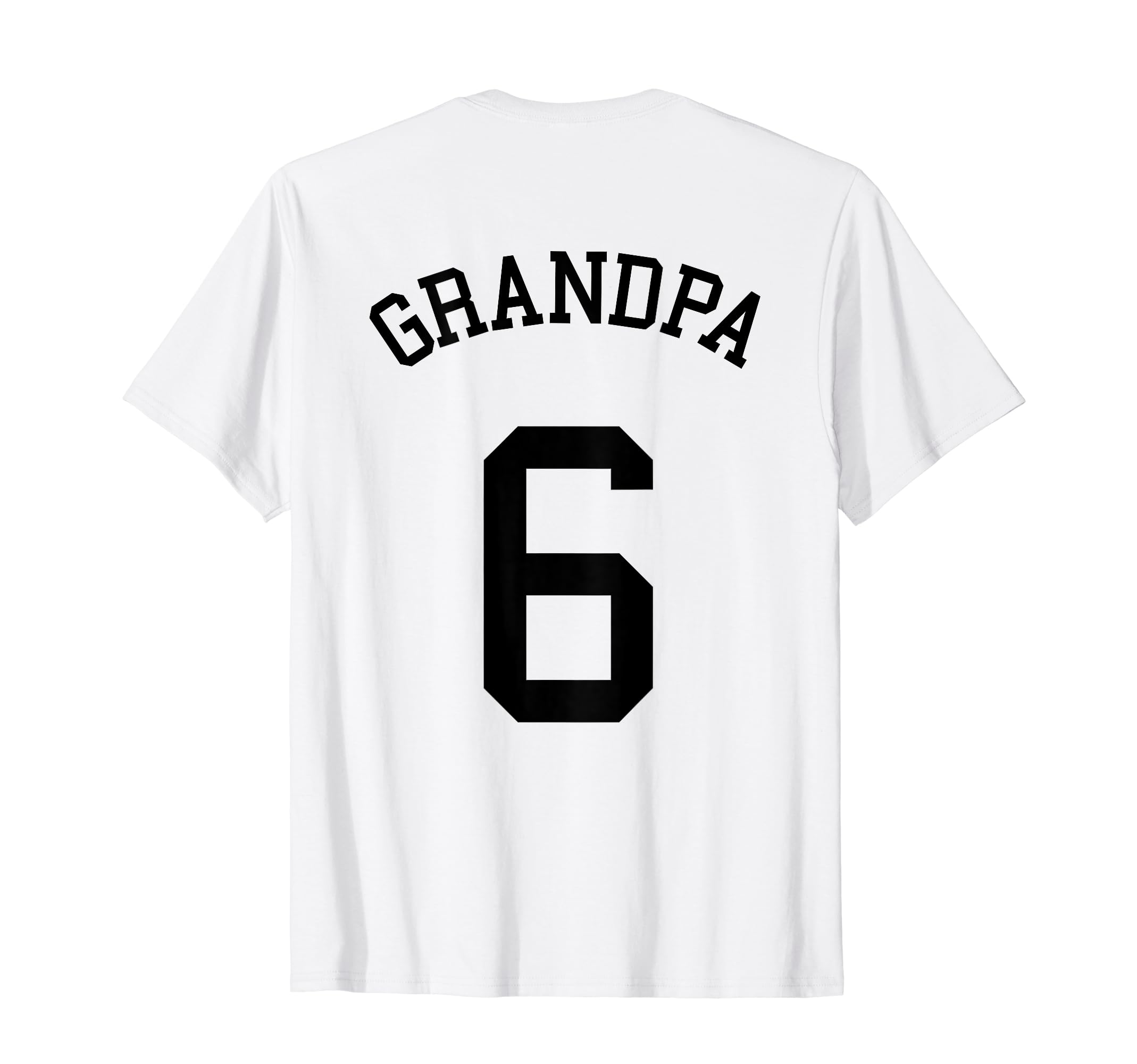 Mens Grandpa Team Shirt # 6 Handball Popz Cricket Baseball Rugby T-Shirt