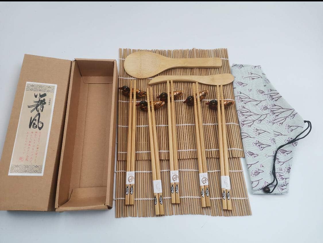 Kit para hacer sushi de bambú, 15 piezas, incluye 2 ...
