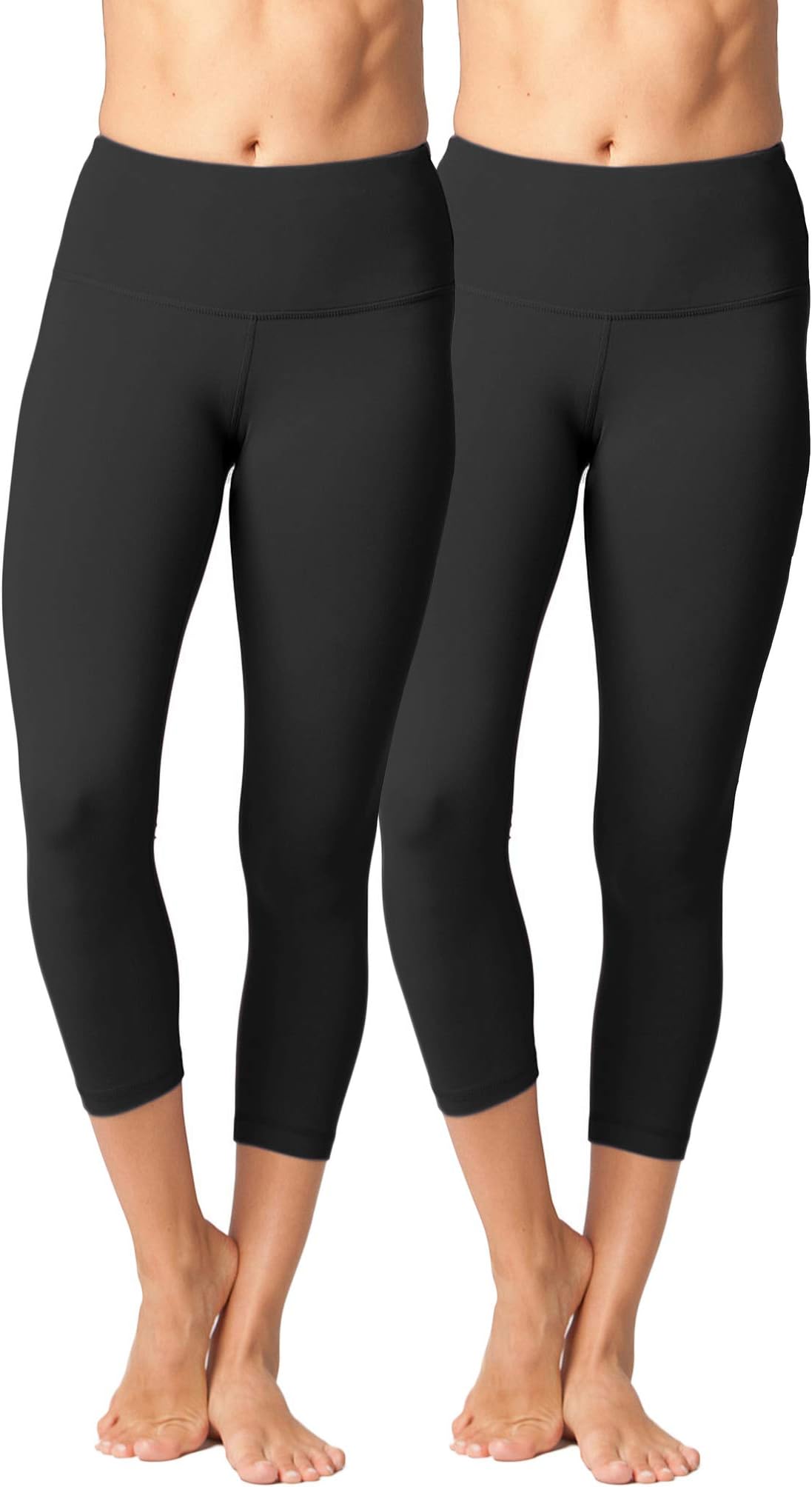Yogalicious High Waist Ultra Soft Lightweight Capris - High Rise Yoga Pants