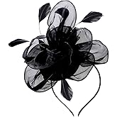 Yokawe Fascinators Hat Feathers Cocktail Headband Tea Party Headpiece for Women