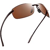 JIM HALO Sport Sunglasses Men Womens TR90 Rimless for Driving Running Golf | Polarized/Non polarized,Lightweight,17g/0.6oz,Rectangle,Wrap Around,Cycling,Fishing,Outdoor Activities