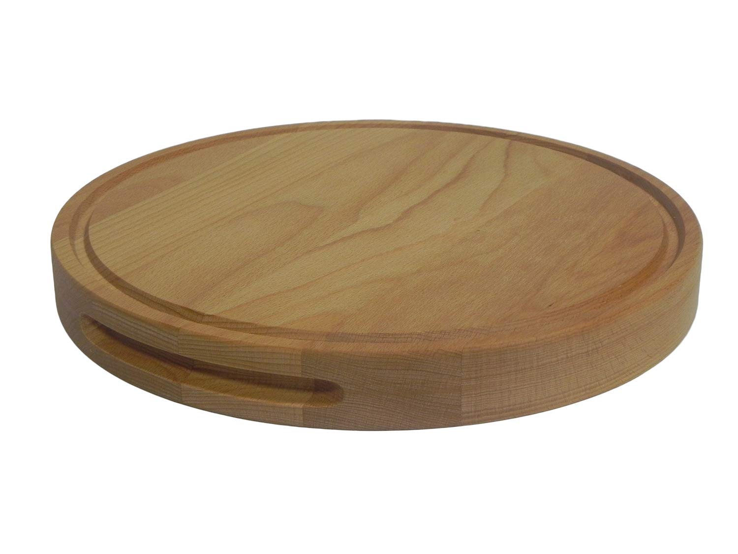 Wooden World - Extra Large Professional Chopping Board Block Thick Heavy Round Solid 35 cm 14 inch – Beech Wood