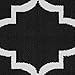 Garland Rug Large Quatrefoil Area Rug, 2 x 5, Black/White