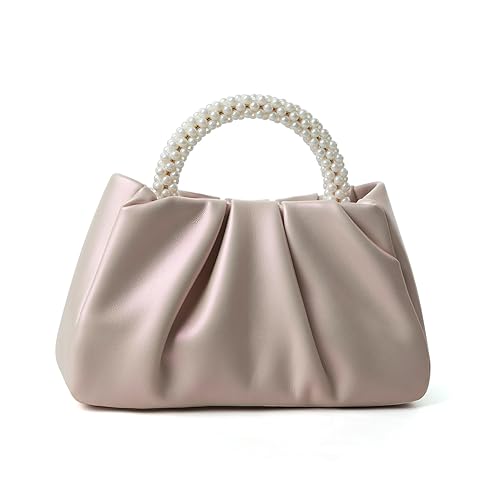 Beatfull Evening Purse Women Small Pearl Handbags Soft Leather