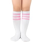 Zando Toddler Soccer Socks Baseball Softball Football Socks Tube Athletic Socks Uniform Socks Knee High Socks for Girls