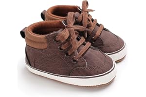 CENCIRILY Baby Boys Girls High Top Sneakers Soft Soles Anti Skid Infant Ankle Shoes Toddler Prewalker First Walking Crib Shoes