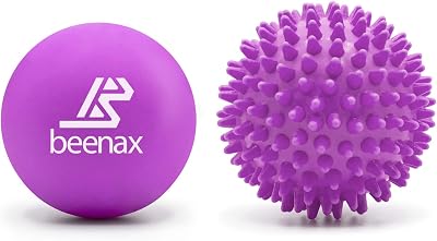 Beenax Lacrosse & Hard Spiky Massage Ball Set - Trigger Point & Myofascial