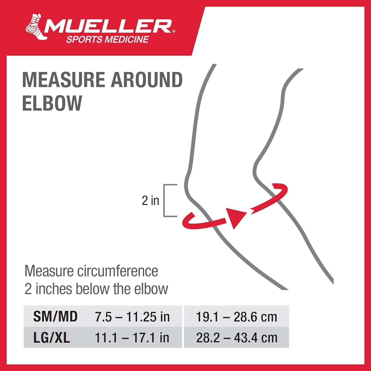 MUELLER Sports Medicine Hg80 Premium Tennis Elbow Support Strap, Elbow Pain Relief Brace For Men and Women, Black,