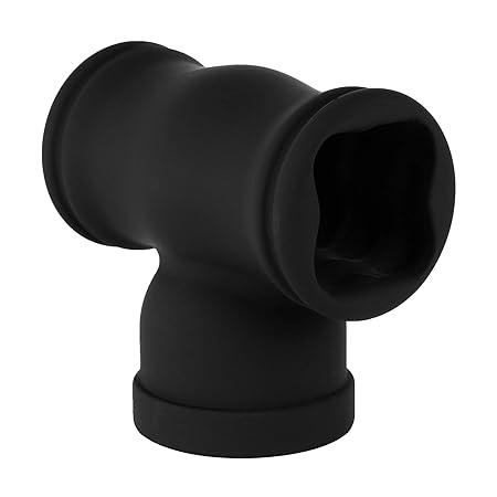 Deluxe Massage-Aufsatz für Männer aus Silikon, ultra weich, flexibel & wasserdicht, Vibrator Sleeve für den Mann, schwarz