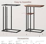 YMYNY C Shape Side Table with Storage Shelf 40x26x61.5 cm Vintage HST004H view 6