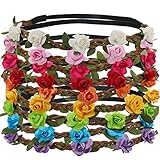 Joyci Set of 12 Floral Headband Flower Crown Headband /Grab Bag Deal, Boho Flower Headband Wedding Hair Band