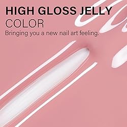 AILLSA Nude Pink Gel Nail Polish Misty Rose Jelly