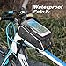 UBEGOOD Bike Front Frame Bags, Bicycle Phone Bags Waterproof, Top Tube Mount Handlebar Storage Bag, Bike Phone Holder with Touch Screen Large Capacity, Cycling Pack Fit Phones Below 6.0″thumb 1