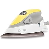 oliso M2Pro Mini Steam Iron with Solemate® – 1000 Watt Dual Voltage Travel Iron for Sewing, Quilting, and Crafting – Ceramic 