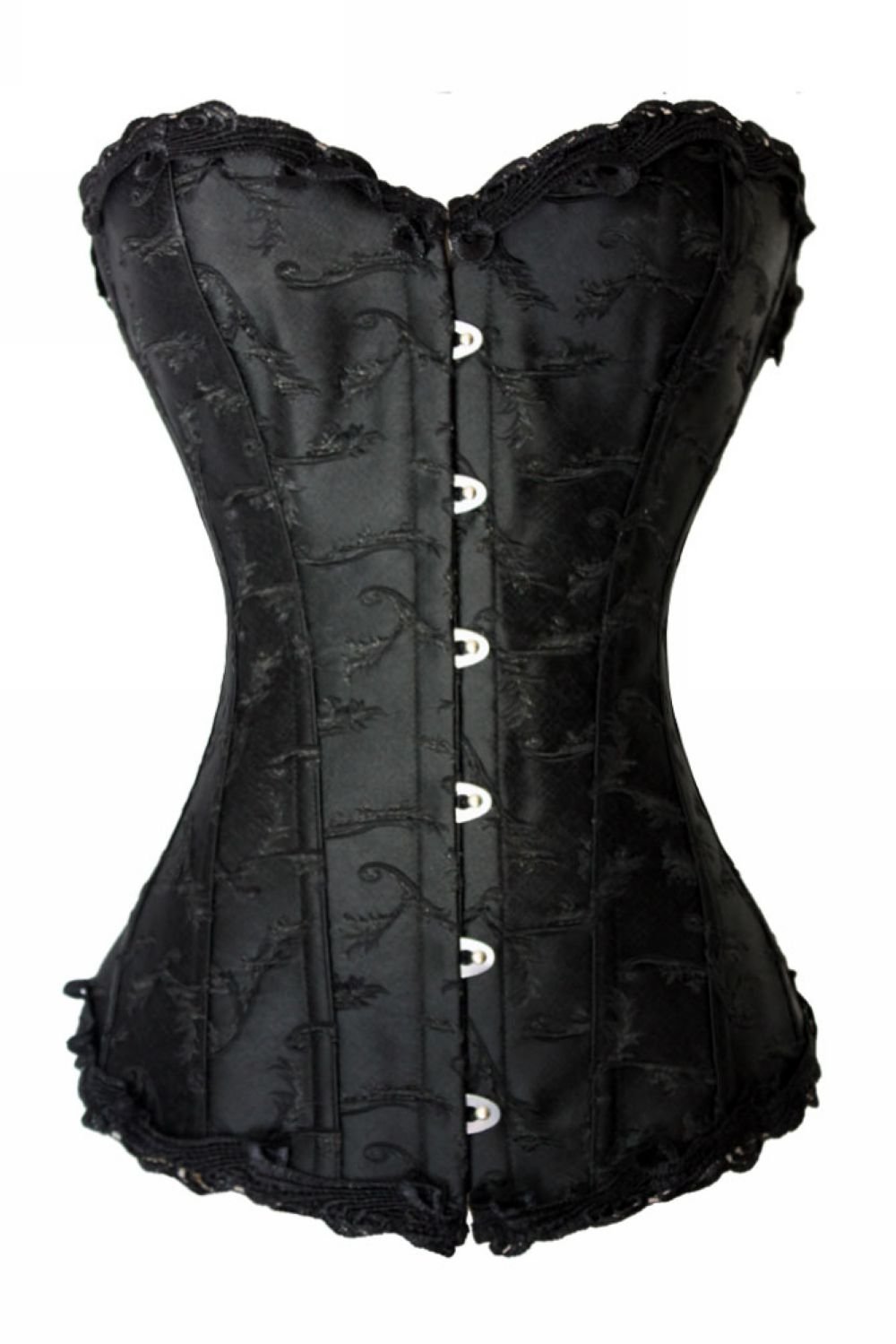 JJ-GOGO Deluxe Elegant Jacquard Weave Slim Steel Bones Corset