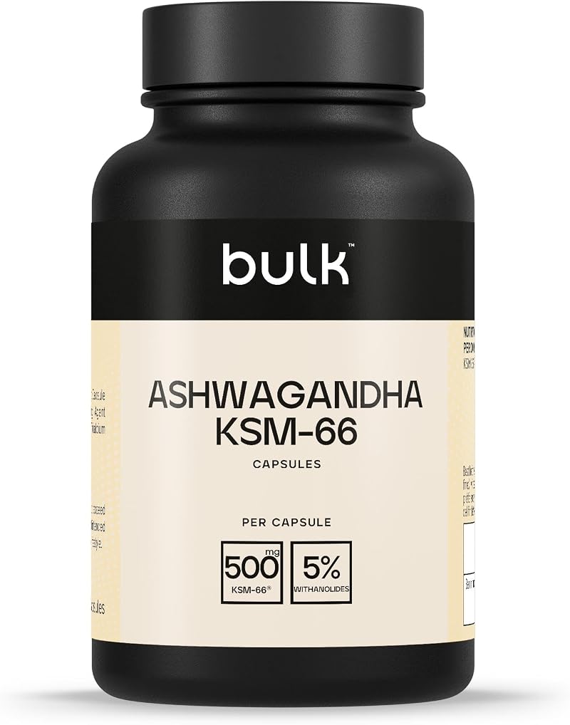 Bulk Ashwagandha KSM-66 500 mg Capsule 30 Servings 30 Pack
