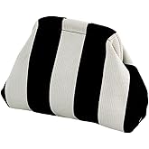 DIHKLCIO Clutch Purses for Women 2026 Summer Beach Woven Crochet Bag Dumpling Striped Ruched Cloud Purse Evening Handbag