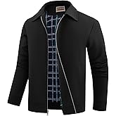 WULFUL Men's Lightweight Jackets Casual Windbreaker Stylish Light Golf Work Dress Business