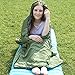 REDCAMP Ultra Lightweight Sleeping Bag For Backpacking, Comfort for Adults Warm Weather, Hooded with Compression Sack Green(87