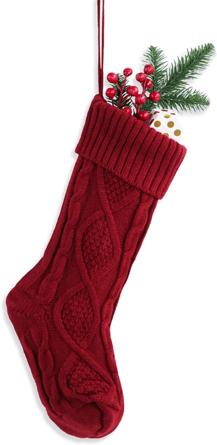 Stockings & Holders - ZVKA Personalized Christmas Stockings, Personalized Knit Christmas Stockings, DIY Name Christmas Stockings 18