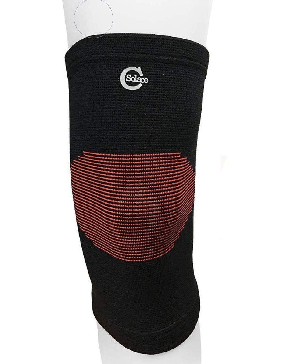Solace Care Elastic Compression Knee Brace (1PAIR) - Pain Relief Brace for Arthritis Meniscus Tendon - Swelling Control - Strain / Arthritis / Bursitis / Pain Relief / Ligament Tendon Sprain