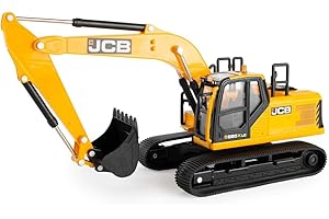Britains JCB Farm Tomy Toys - Excavator - 1:32 220X - Collectable Tractor Toy - 1:32 Scale Farm Toys - Suitable For Collectors And Kids - 3 Year Plus, 43211