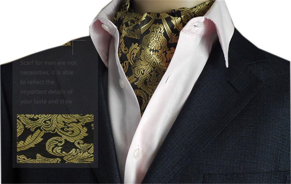 Men's Cravat Self Tie Woven Ascot Paisley Jacquard Luxury