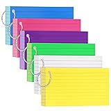 YAGUAO Colored Index Cards 3x5 Inch with Plastic