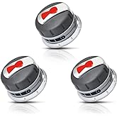 DEEKOOL 88848 Gas Grill Burner Knobs Replacement | 3 Pack Compatible with Weber Genesis 300 Series 2011-2016, Genesis E-310 E-320 E-330 S-310 S-330, Main Burner Control Knobs
