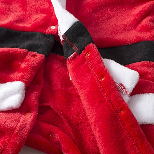 Baby Boys Girls Christmas Costume Santa Onesie Romper Hat Outfit - Image 4