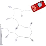 FW ZONE Skull Shape Holiday LED Light Phone Charger Cable,Auto Changing Color 10 LED 48in Charger Cord for Phone 5~11(Pure Wh
