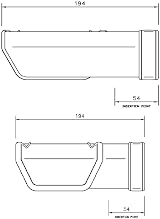 FloPlast 114mm Square Gutter 90 Degree Angle White 1 Pack view 2