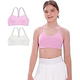 Sascina Girls Sports Bras for Teen 10-16 Y-Back, Cloud Feeling Training Bra with Moulded Design for Yoga Athletic Casual Tops