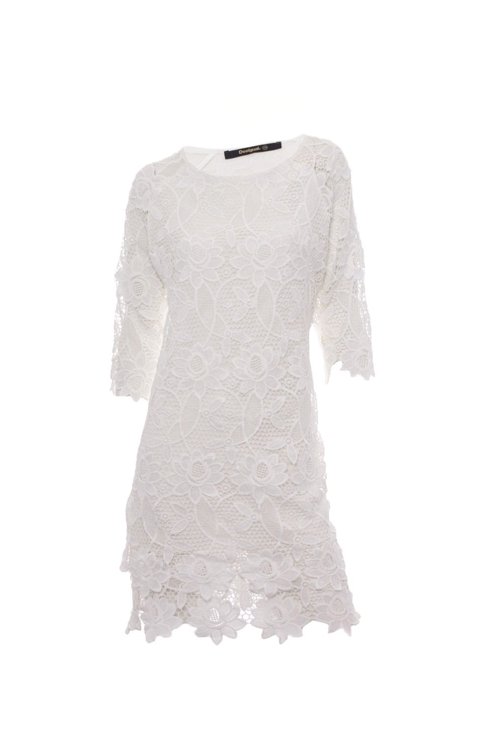 Desigual Dress Selsi White Crochet Lace 74v2wk6 | Desertcart Belize