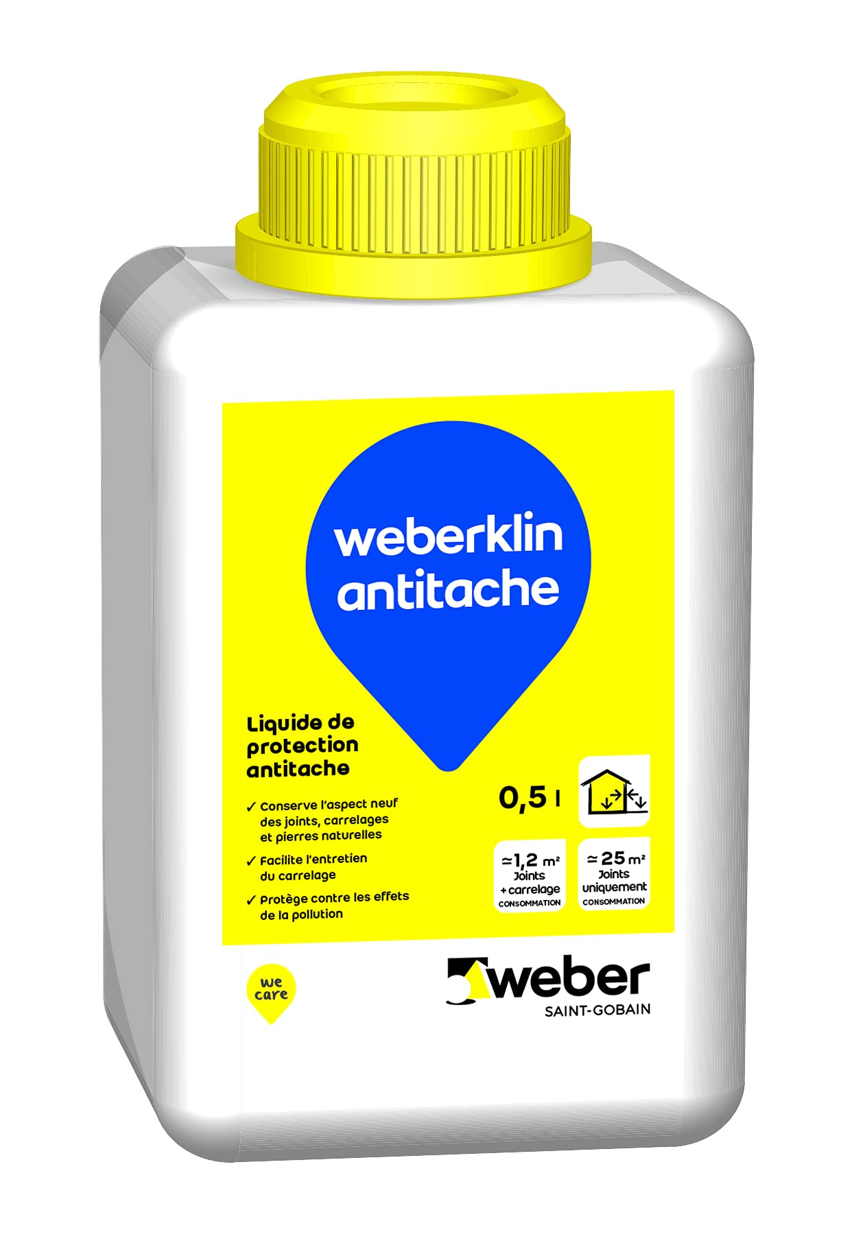 Protective liquid for joints, tiles and natural stones 0.5L, WEBERKLIN ANTITACHE, WEBER