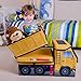 Clever Creations Kids Collapsible Storage Organizer and Ottoman, Perfect Vehicle Themed Toy Chest for Storing Books, Shoes, Games and More, Dump Truck