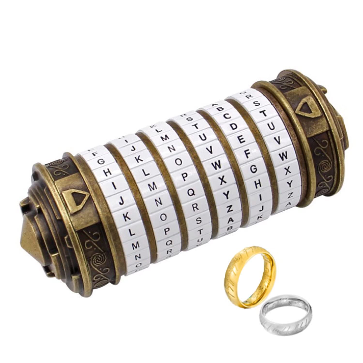 Cryptex Puzzle Boxes Da Vinci Code Mini Cryptex Lock with Hidden Compartments Anniversary Valentine's Day Mysterious birthday gifts for family and friends