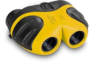 MEET SUN Toys for 4-5 Year Old Boys, VNVDFLM 8 X 21 Kids Binoculars for Children, Compact Telescope Boys Birthday Easter Gifts for 5-8 Years Old to Bird Watching &Scenery(Yellow)