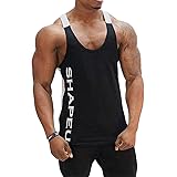 OWMEOT Men's Microfiber Bodybuilding Stringer Tank