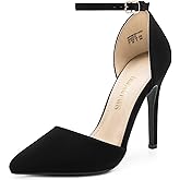 DREAM PAIRS Women's Oppointed-Lacey Pointed Toe Ankle Strap High Heel Stiletto Pumps Wedding Dress Shoes