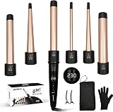 janelove 6 in 1 Hair Curler Set with 5 Interchangeable Ceramic Barrels view 1