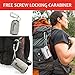 Inflatable Camping Pillow + Ultralight Stuff Bag + Screw Locking Carabiner for Hanging Lightweight Stuff - Excellent Choice for Camping, Travel, Go Bags, Hiking Essentials or Backpacking Gear
