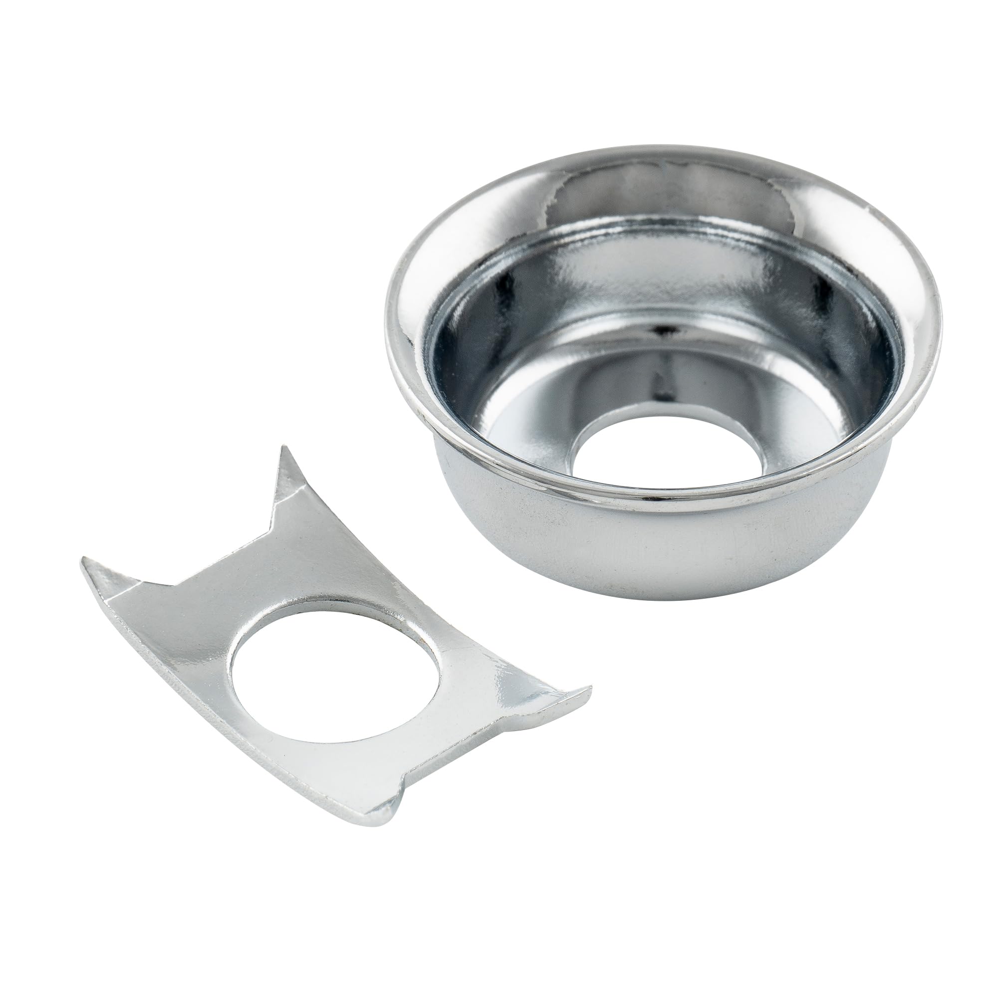 Musiclily Pro Steel Vintage Cup Style Tele Jack Plate for Telecaster Style Electric Guitar, Chrome
