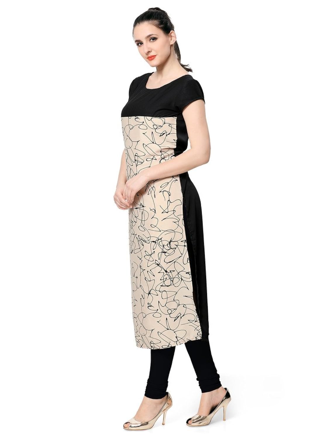 vaamsi crepe digital printed kurti