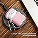 AirPods Case, GMYLE Silicone Protective Shockproof Wireless Charging Airpods Earbuds Case Cover Skin with Keychain Set Compatible for Apple AirPods 2 & 1 – Baby Pink