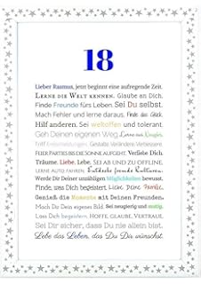 Urkunde Zum 18 Geburtstag Glückwunsch Geschenkurkunde